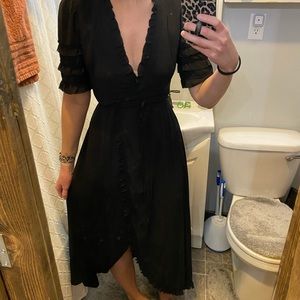 NWOT Vici (Etophe studios) black wrap midi dress